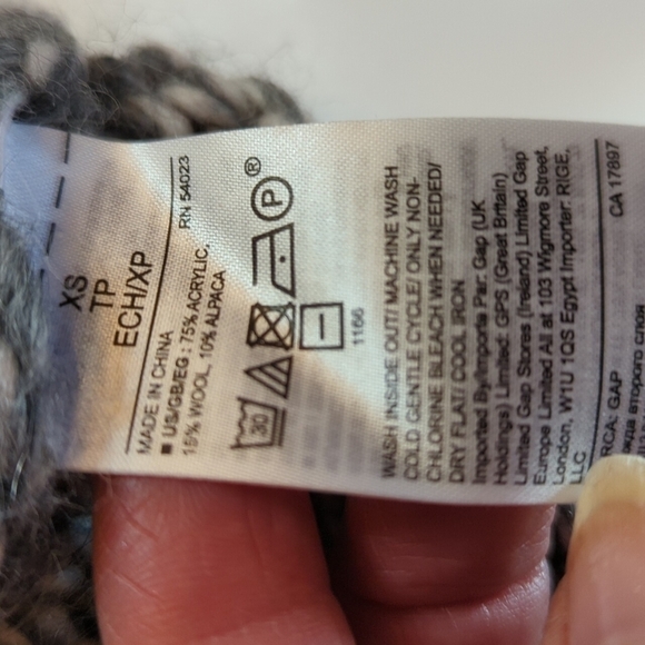 Gray marled wool/alpaca sweater chunky wool fisherman Cable Knit Pullover. Sz XS - Picture 5 of 9